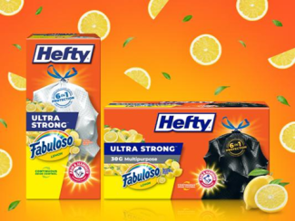 Hefty Ultra Strong Trash Bags, Drawstring, Fabuloso Scent, Large - 25 bags